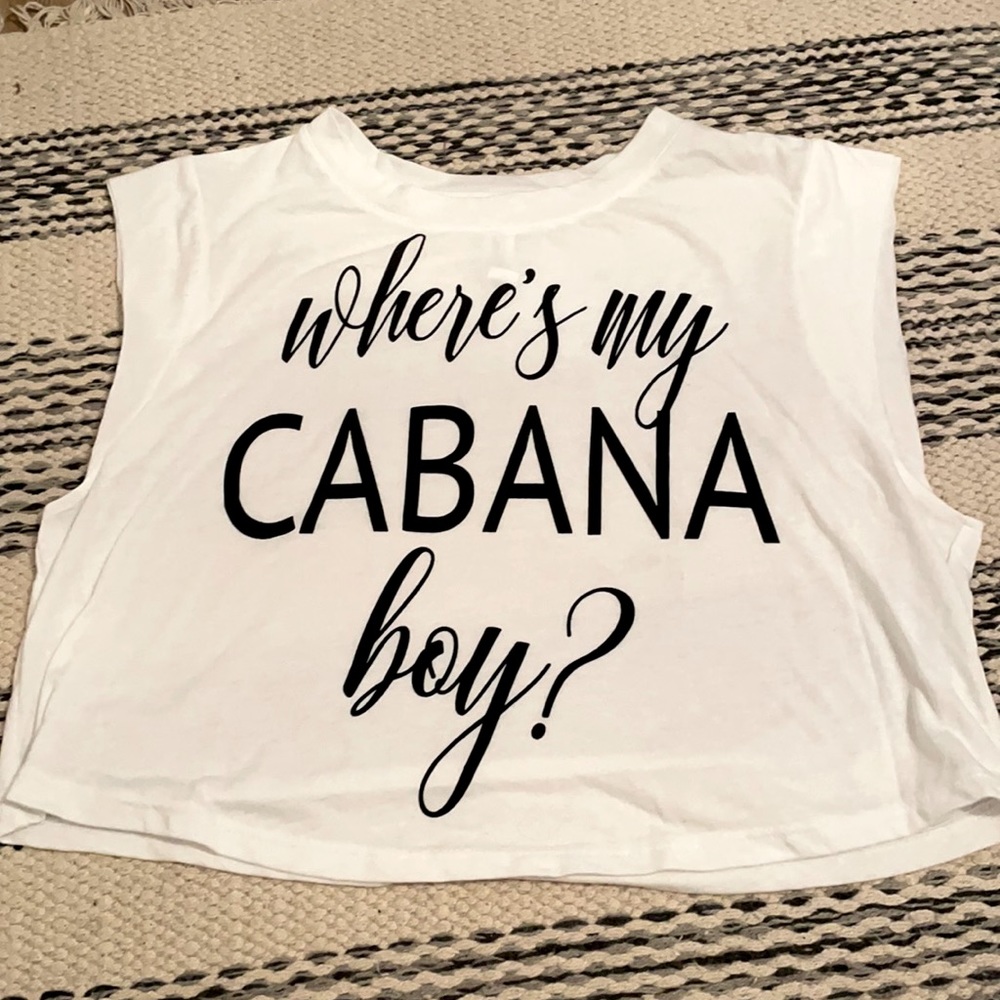 Cropped muscle graphic T